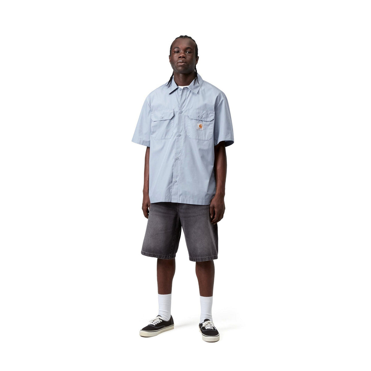 Carhartt WIP Landon Short Black, Worn bleached