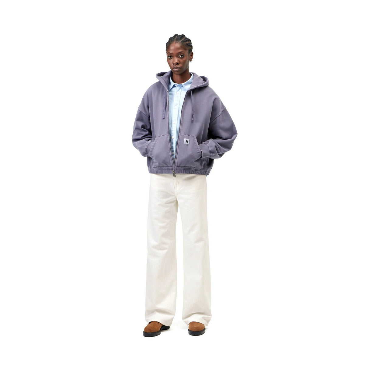 Carhartt WIP Women's Jane Pant White, Rinsed