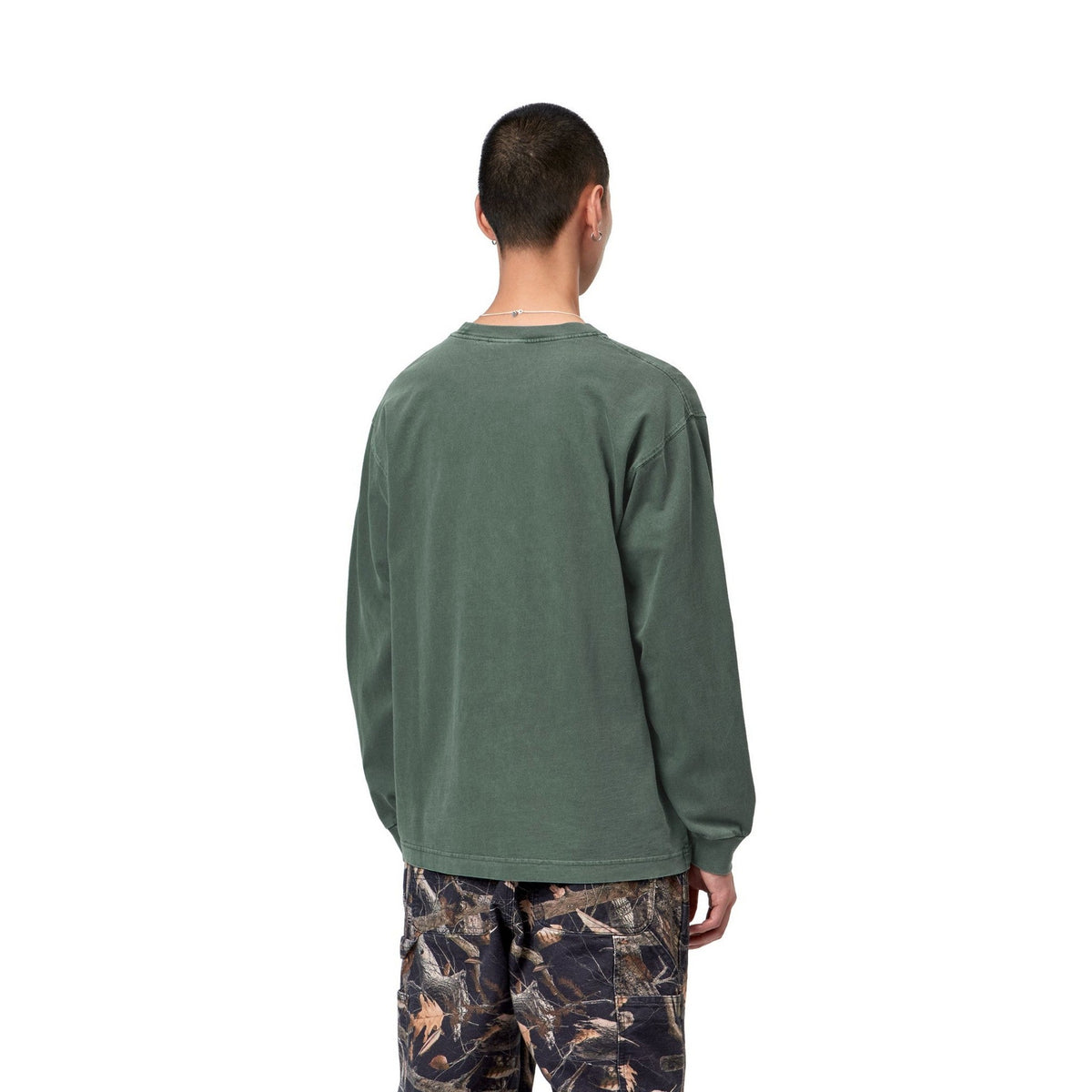 Carhartt WIP L/S Vista T-Shirt Dark Scarab, Garment dyed