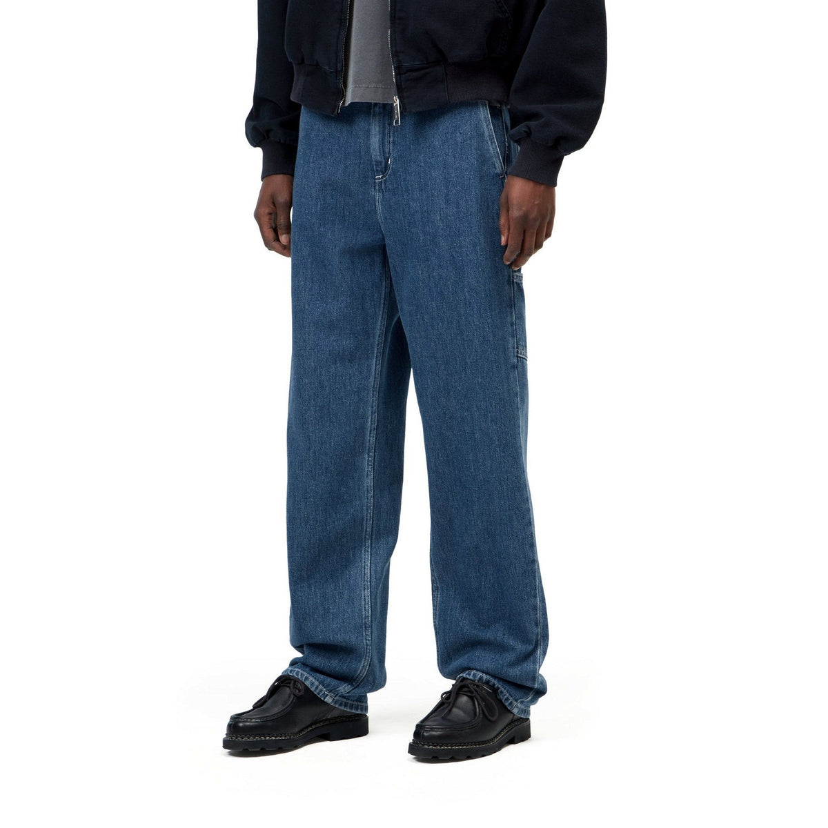 Carhartt WIP Women's Pierce Pant Straight Blue, Stone washed