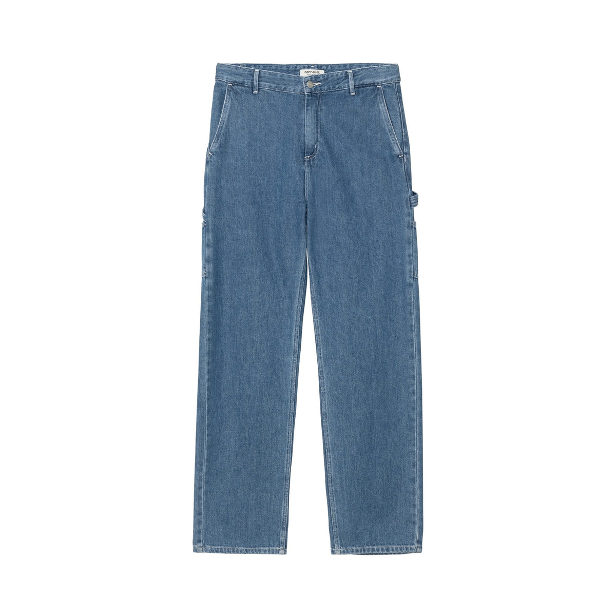 Carhartt WIP Women's Pierce Pant Straight Blue, Stone washed
