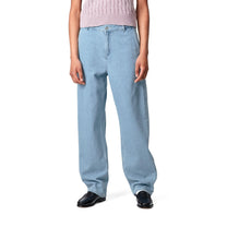 Carhartt WIP Women's Pierce Pant Straight Blue, Stone bleached