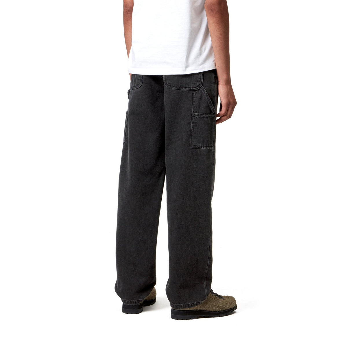 Carhartt WIP Women's Pierce Pant Straight Black, Stone washed