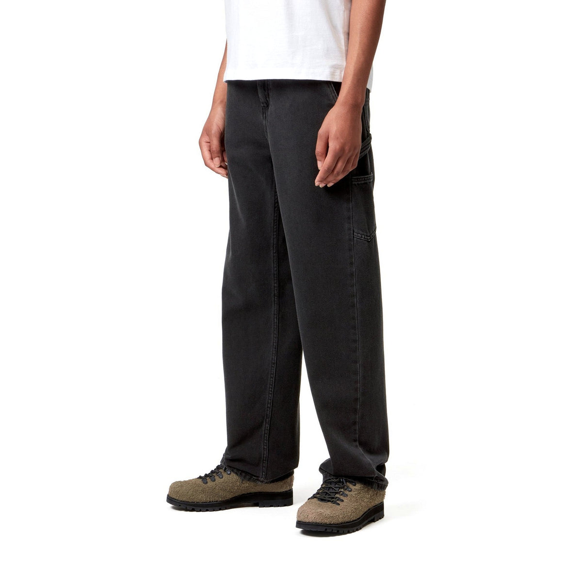 Carhartt WIP Women's Pierce Pant Straight Black, Stone washed