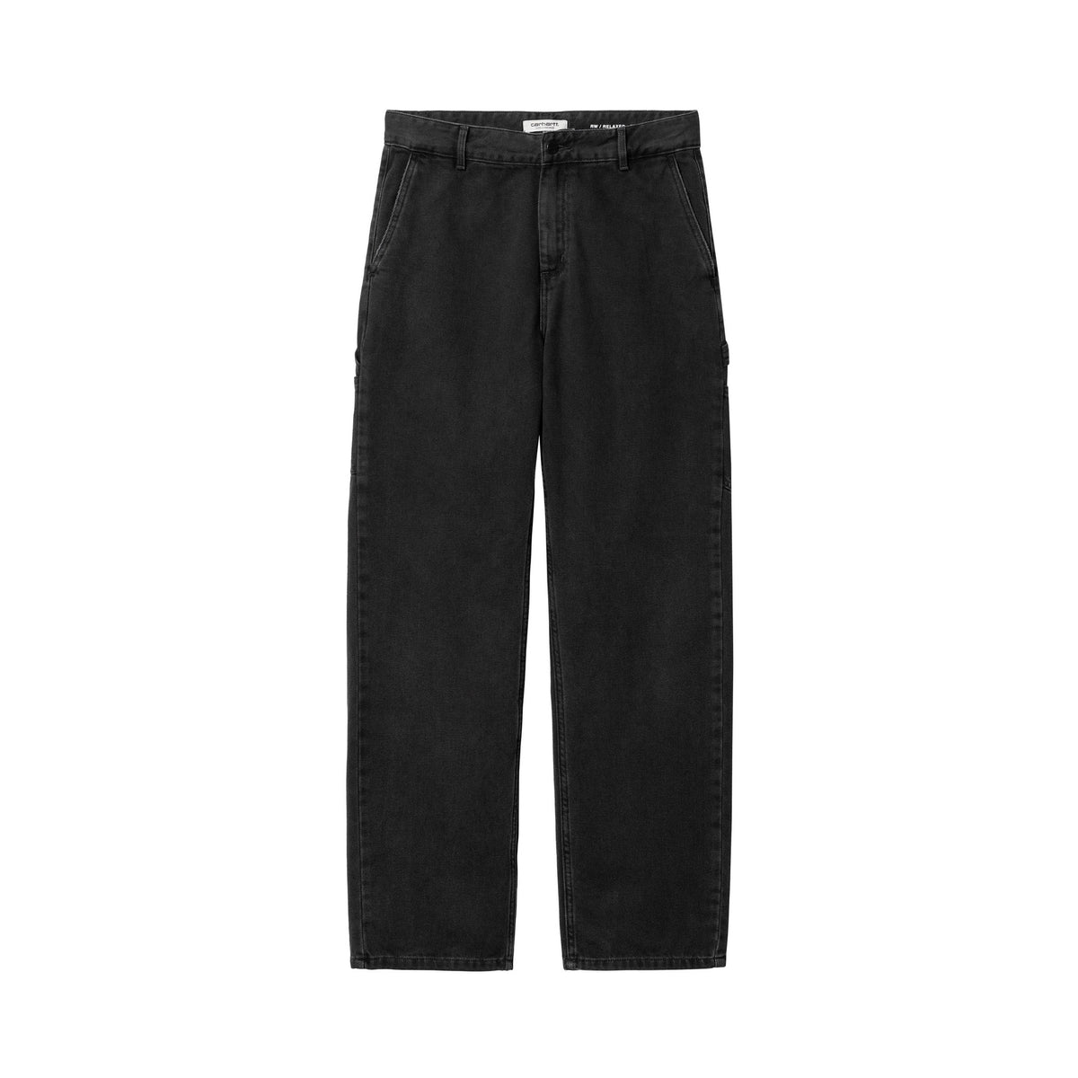 Carhartt WIP Women's Pierce Pant Straight Black, Stone washed