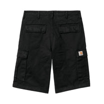 Carhartt WIP Regular Cargo Short Black, Garment dyed