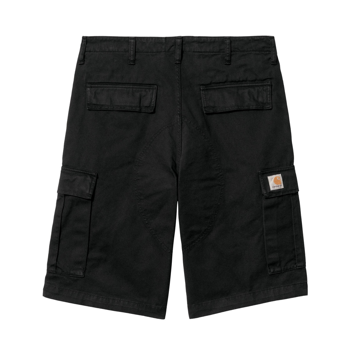 Carhartt WIP Regular Cargo Short Black, Garment dyed