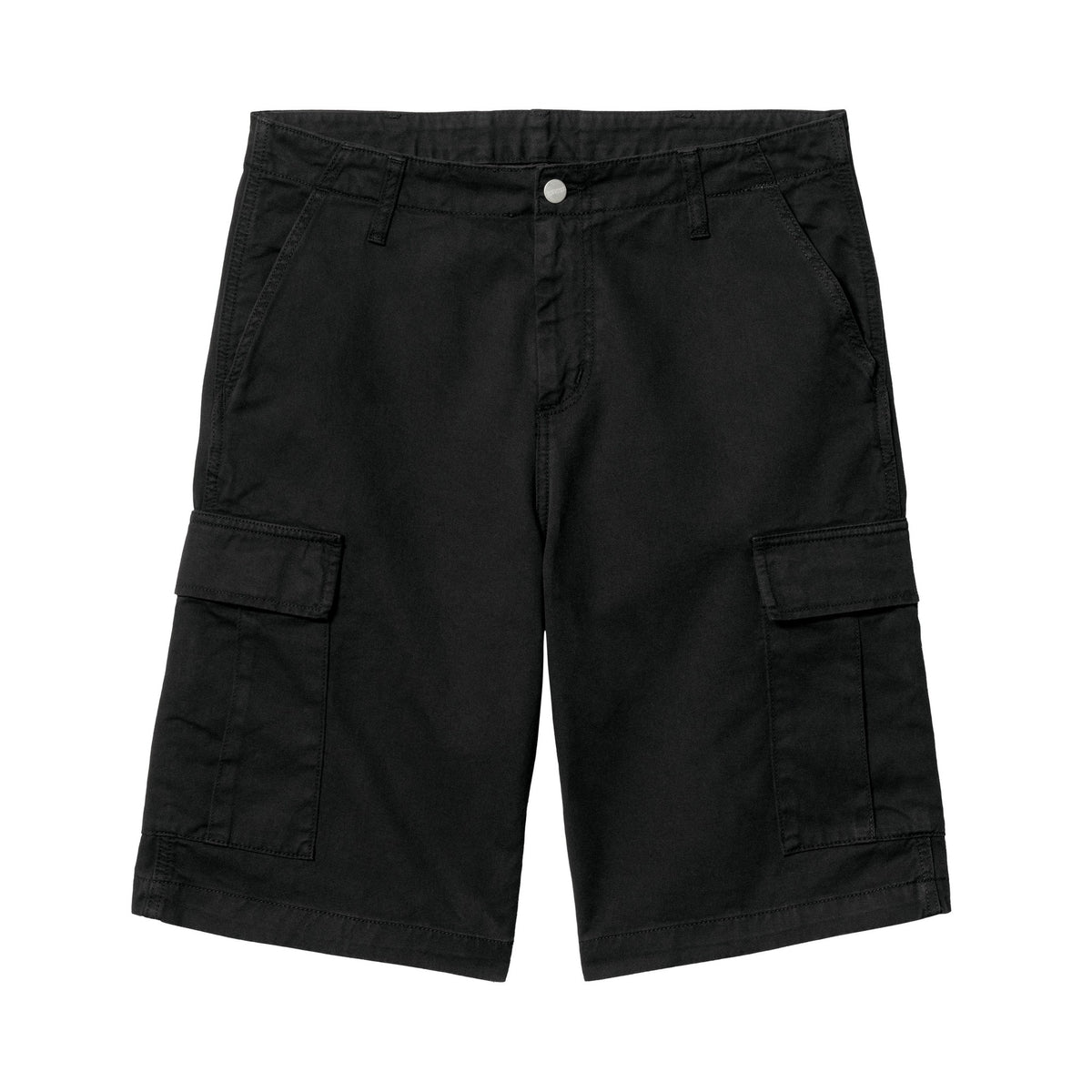 Carhartt WIP Regular Cargo Short Black, Garment dyed
