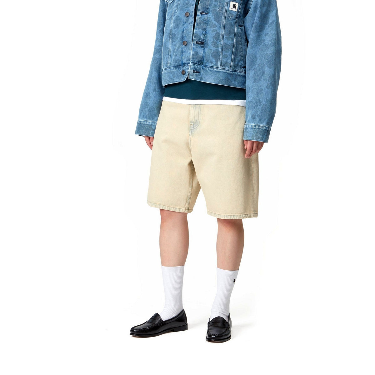 Carhartt WIP Women's Brandon Short Blue, Sand bleached