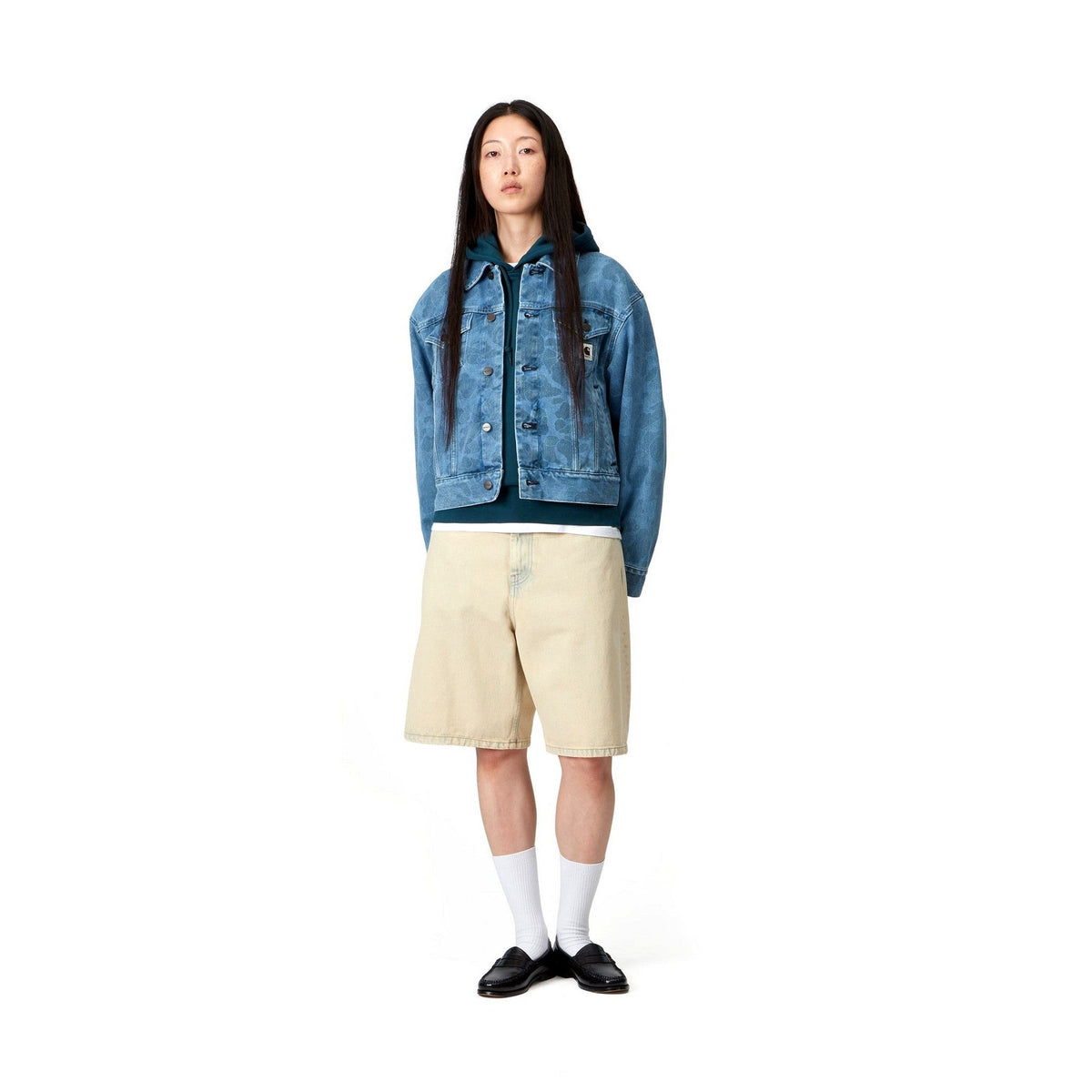 Carhartt WIP Women's Brandon Short Blue, Sand bleached
