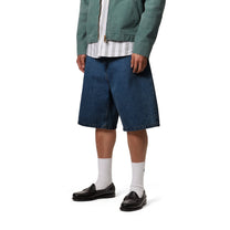 Carhartt WIP Brandon Short Blue, Stone washed