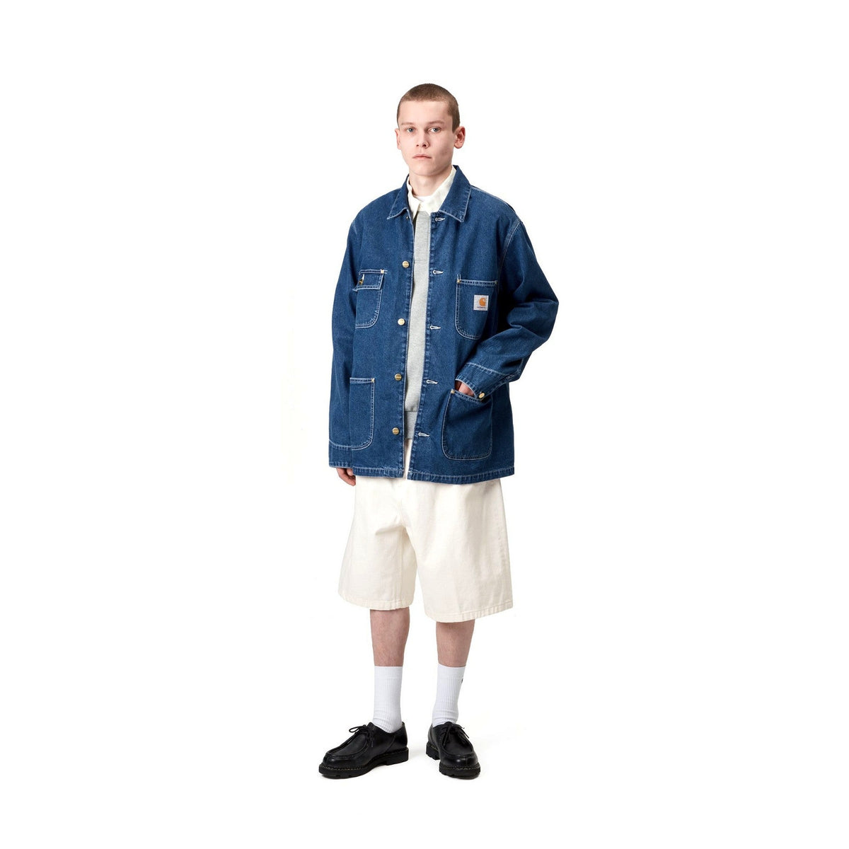 Carhartt WIP Brandon Short White, Rinsed
