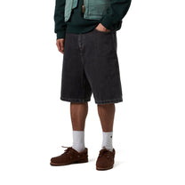 Carhartt WIP Brandon Short Black, Stone washed