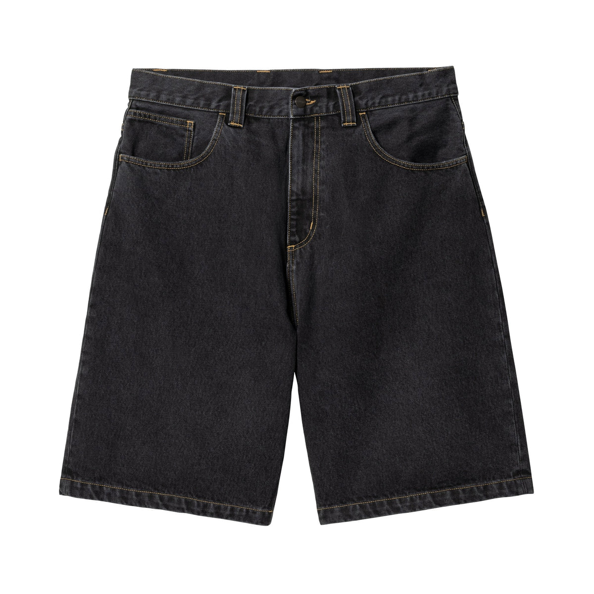 Carhartt WIP Brandon Short Black, Stone washed