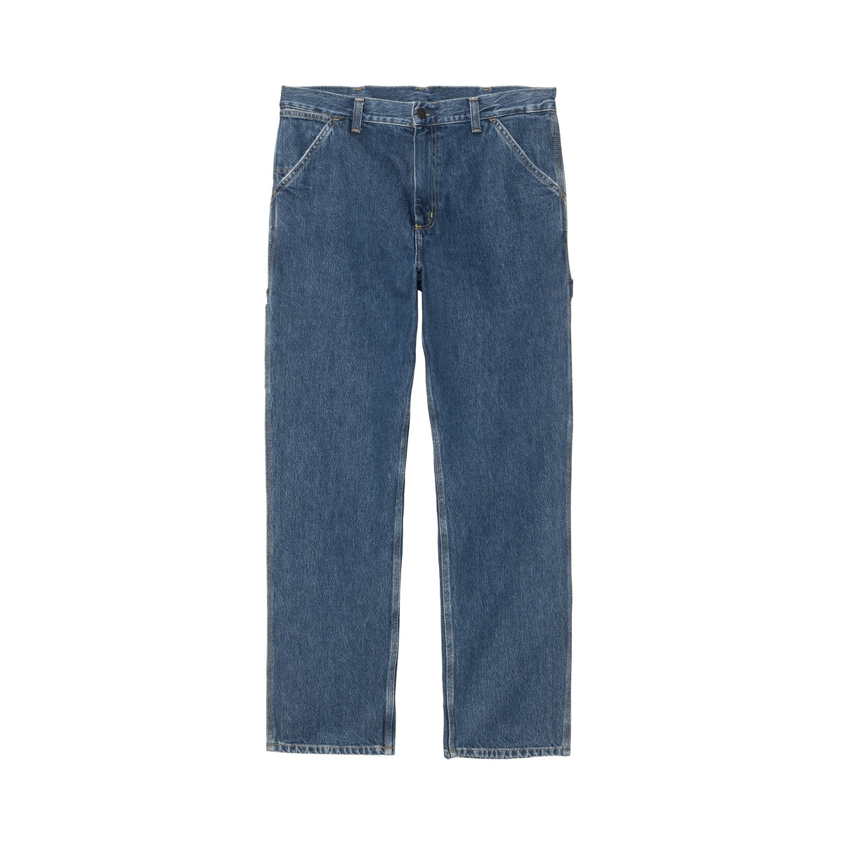 Carhartt WIP Single Knee Pant Blue, Stone washed