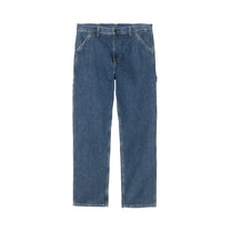 Carhartt WIP Single Knee Pant Blue, Stone washed