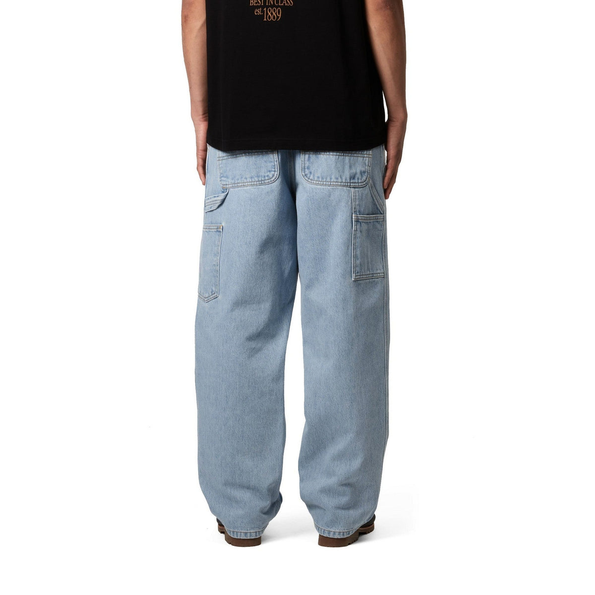 Carhartt WIP Single Knee Pant Blue, Heavy stone bleached