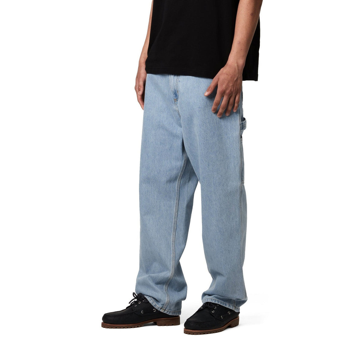 Carhartt WIP Single Knee Pant Blue, Heavy stone bleached