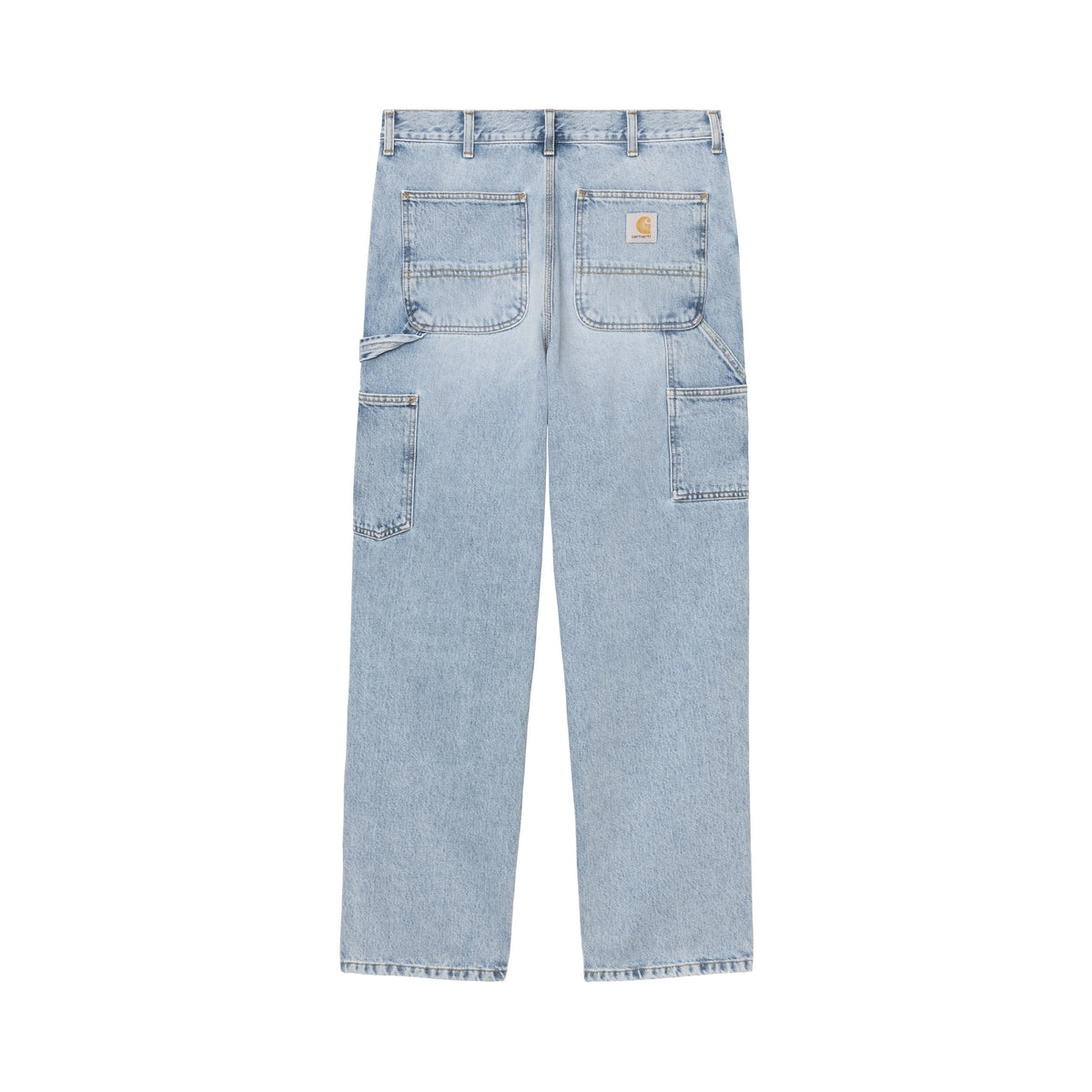 Carhartt WIP Single Knee Pant Blue, Heavy worn bleached