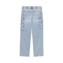 Carhartt WIP Single Knee Pant Blue, Heavy worn bleached