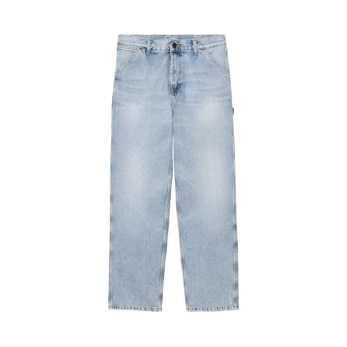 Carhartt WIP Single Knee Pant Blue, Heavy worn bleached