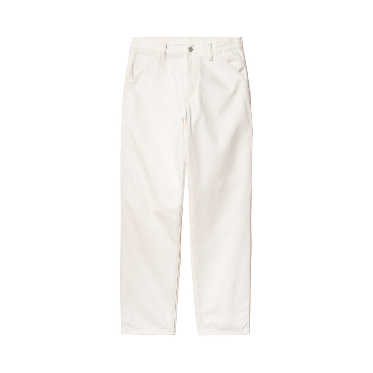 Carhartt WIP Single Knee Pant White, Rinsed