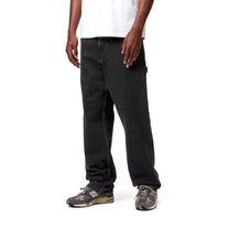 Carhartt WIP Single Knee Pant Black, Stone washed
