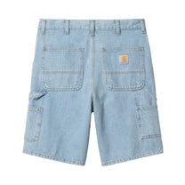 Carhartt WIP Single Knee Short Blue, Heavy stone bleached