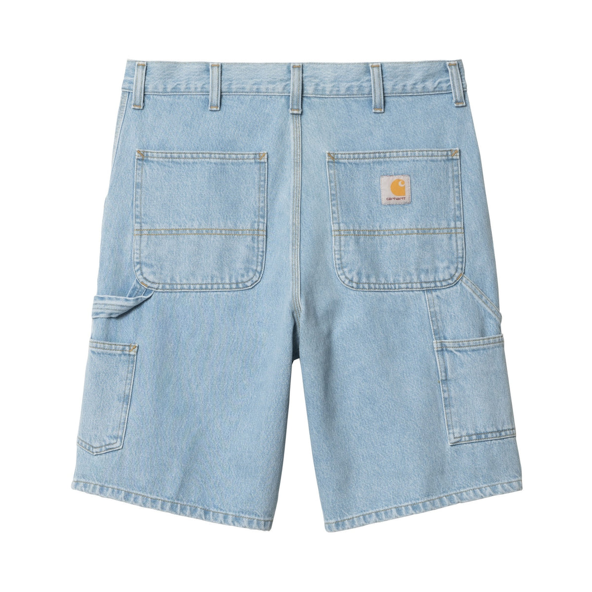 Carhartt WIP Single Knee Short Blue, Heavy stone bleached