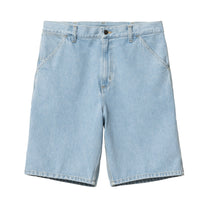 Carhartt WIP Single Knee Short Blue, Heavy stone bleached