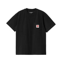 Carhartt WIP Women's S/S Pocket Heart T-Shirt Black / Red