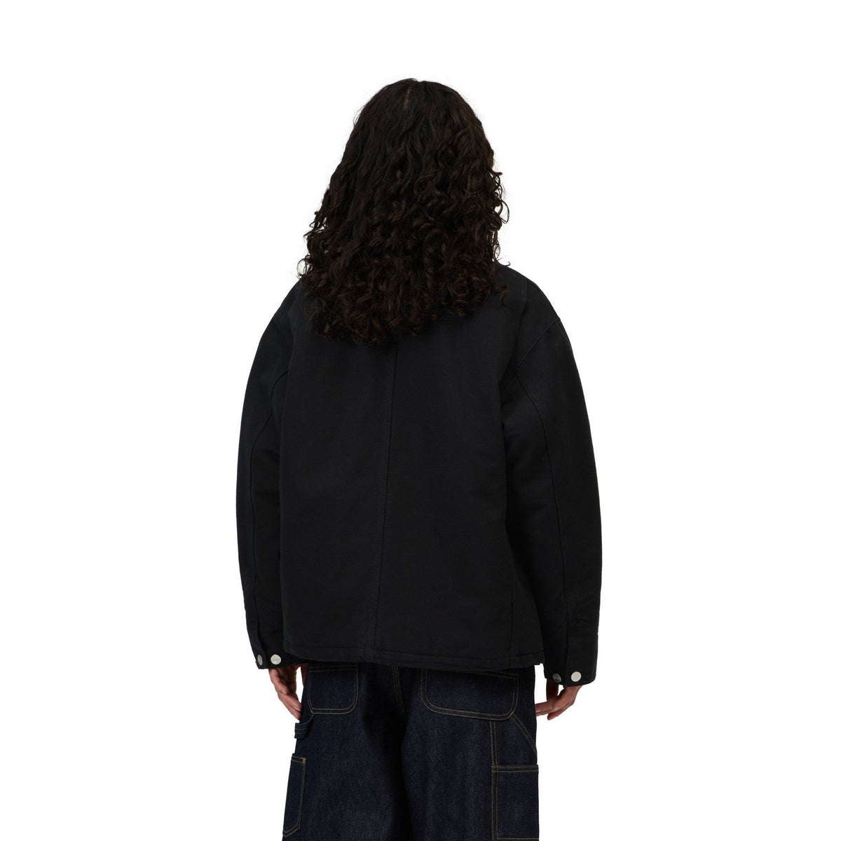 Carhartt WIP Women's OG Michigan Coat Black / Black, Rinsed