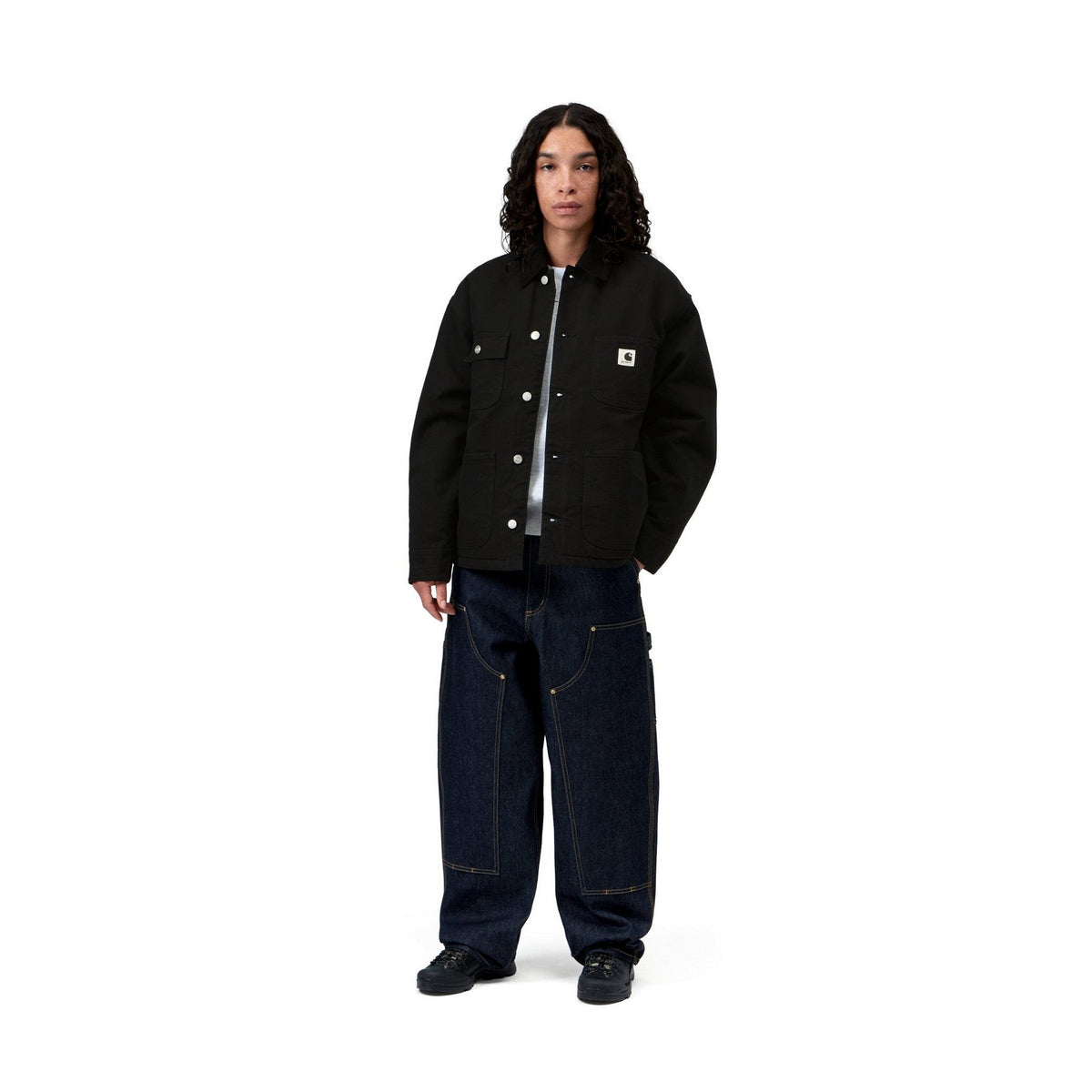 Carhartt WIP Women's OG Michigan Coat Black / Black, Rinsed