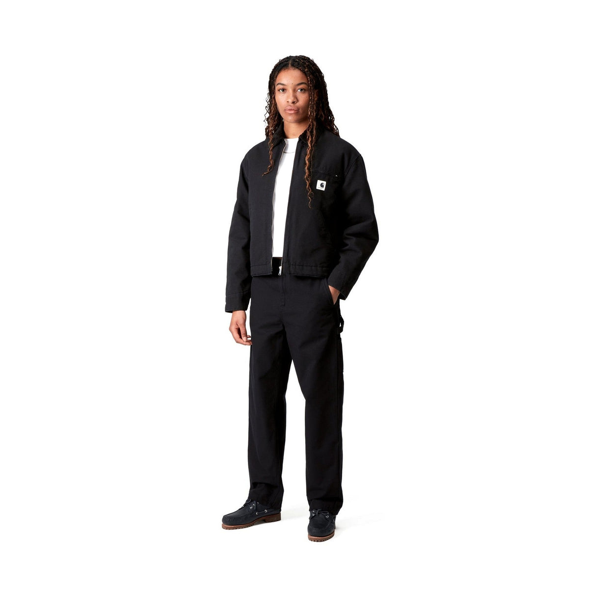 Carhartt WIP Women's OG Detroit Jacket (Winter) Black / Black, Rinsed