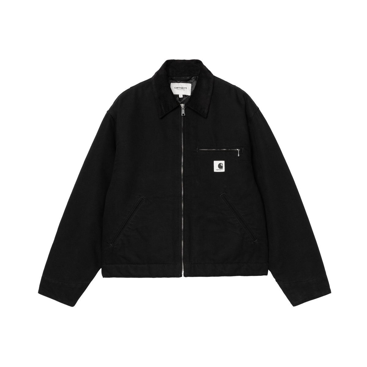 Carhartt WIP Women's OG Detroit Jacket (Winter) Black / Black, Rinsed