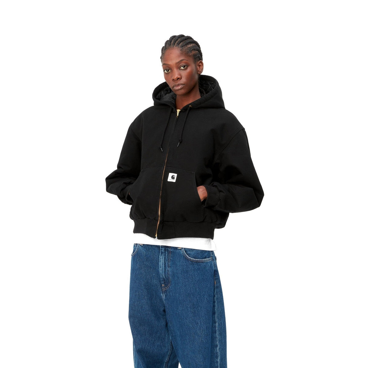 Carhartt WIP Women's OG Active Jacket (Winter) Black, Rinsed
