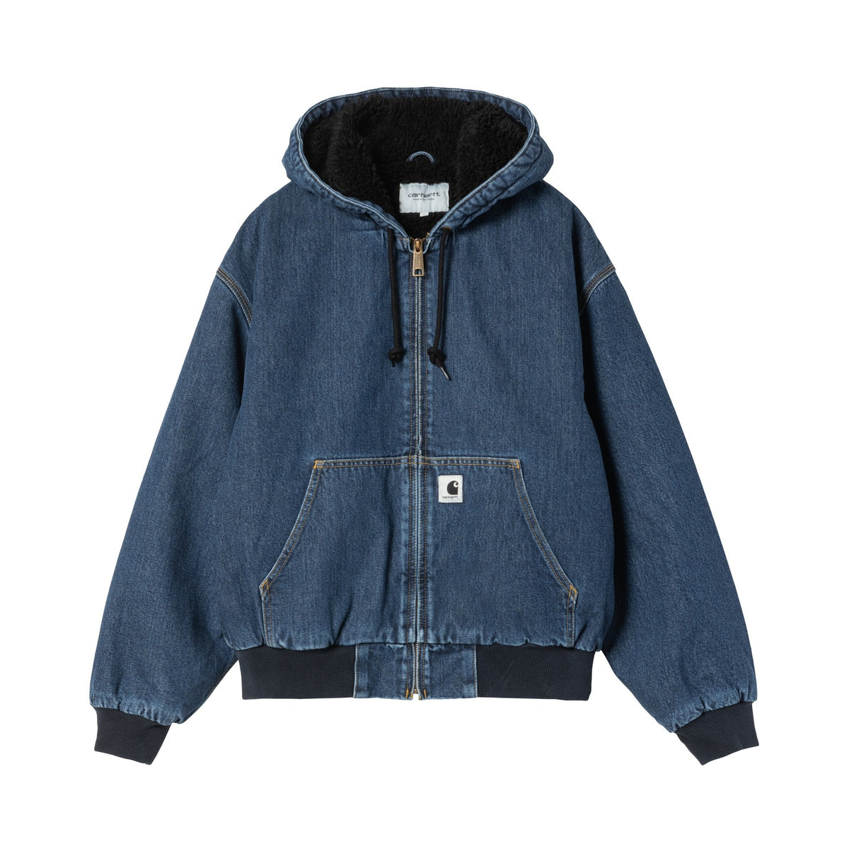 Carhartt WIP Women's OG Active Jacket (Winter) Blue, Stone washed