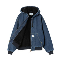 Carhartt WIP Women's OG Active Jacket (Winter) Blue, Stone washed
