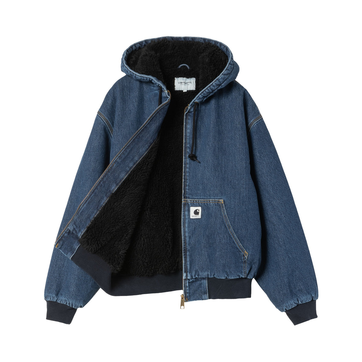 Carhartt WIP Women's OG Active Jacket (Winter) Blue, Stone washed