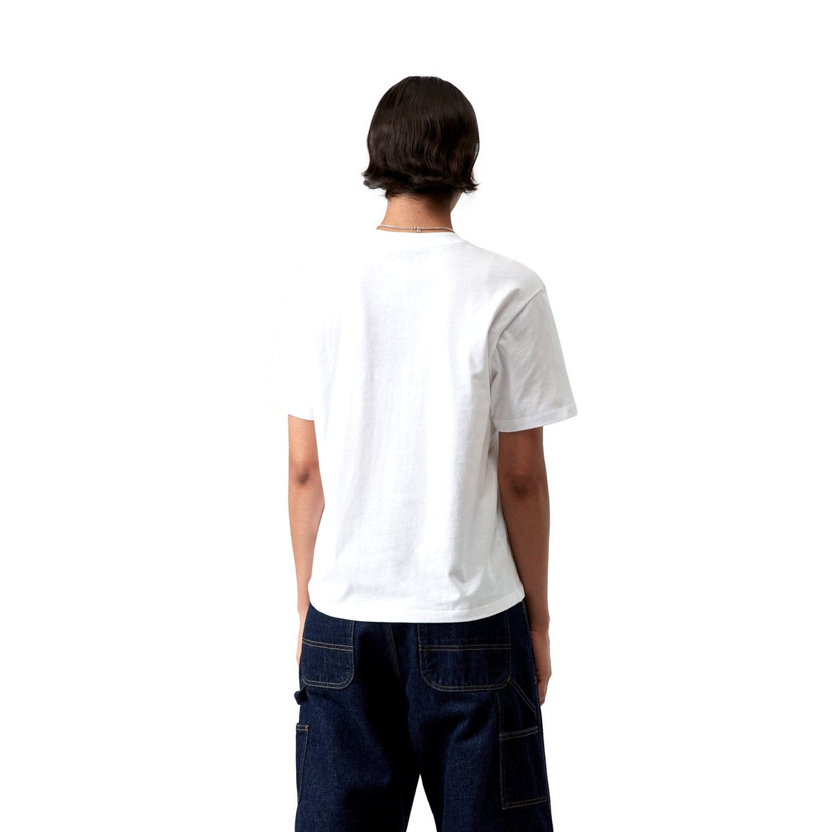 Carhartt WIP Women's S/S Script Embroidery T-Shirt White / Black