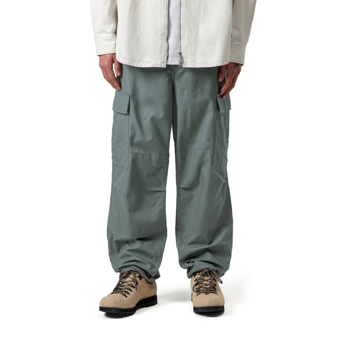 Carhartt WIP Regular Cargo Pant Velvet Green, Rinsed