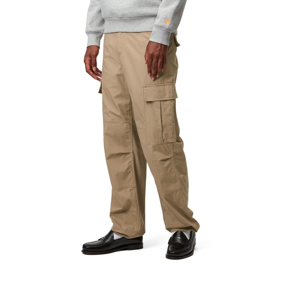 Carhartt WIP Regular Cargo Pant Leather, Rinsed