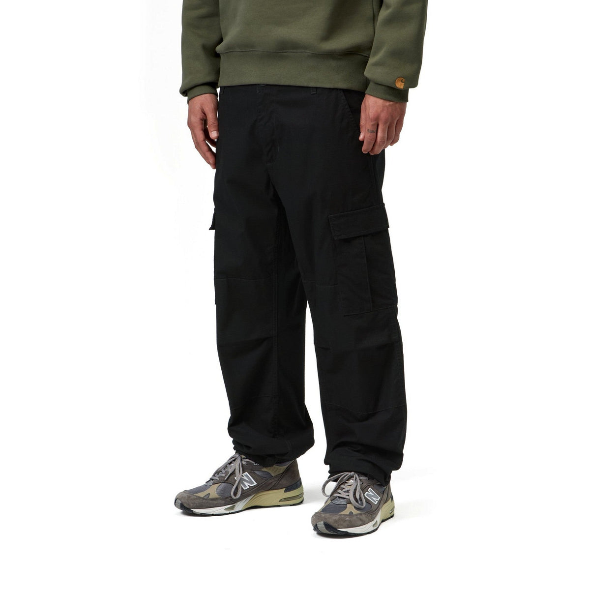 Carhartt WIP Aviation Pant Black, Rinsed
