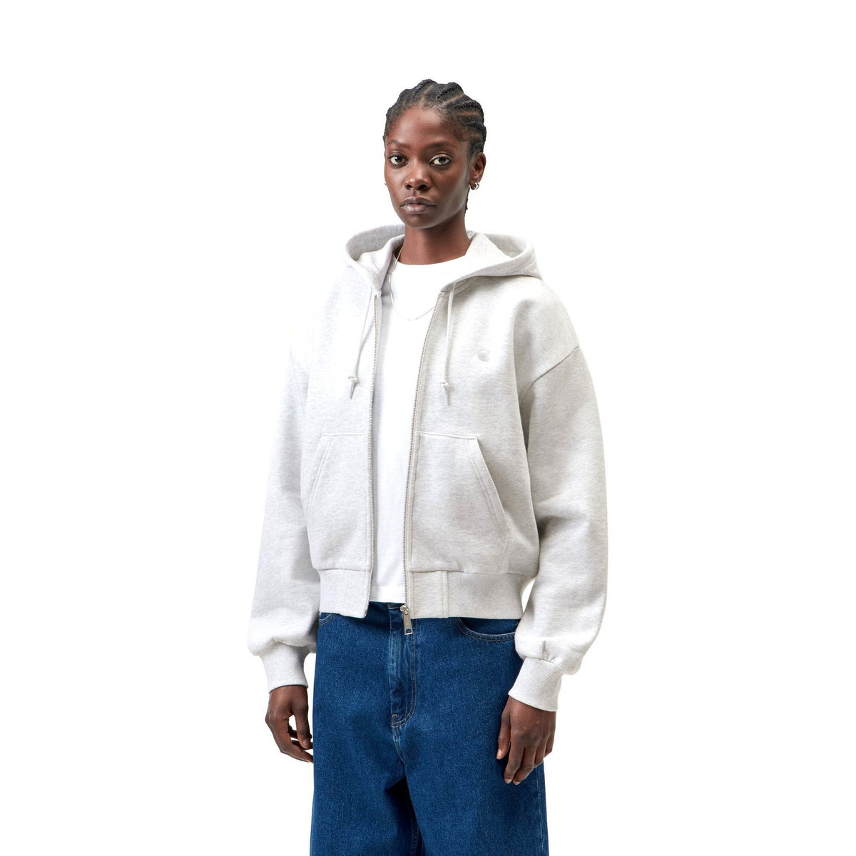 Carhartt WIP Women's Hooded Casey Jacket Ash Heather / Silver
