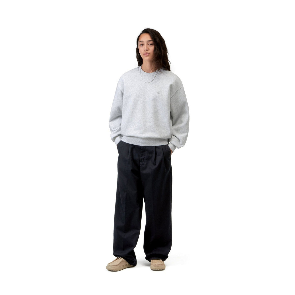 Carhartt WIP Women's Casey Sweatshirt Ash Heather / Silver