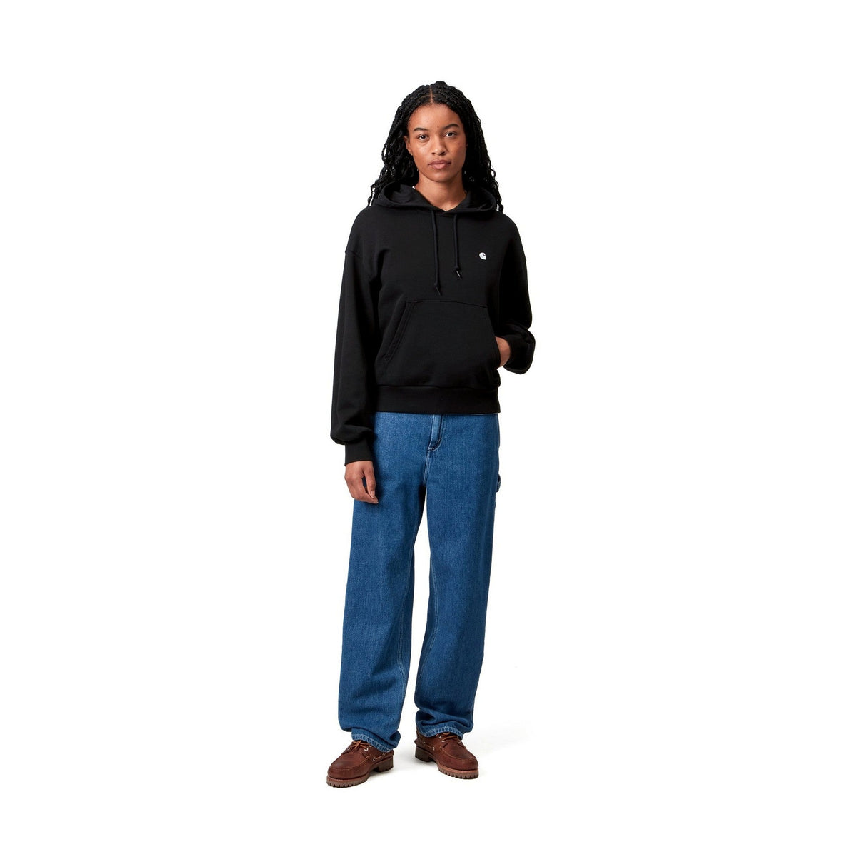 Carhartt WIP Women's Hooded Casey Sweatshirt Black / Silver