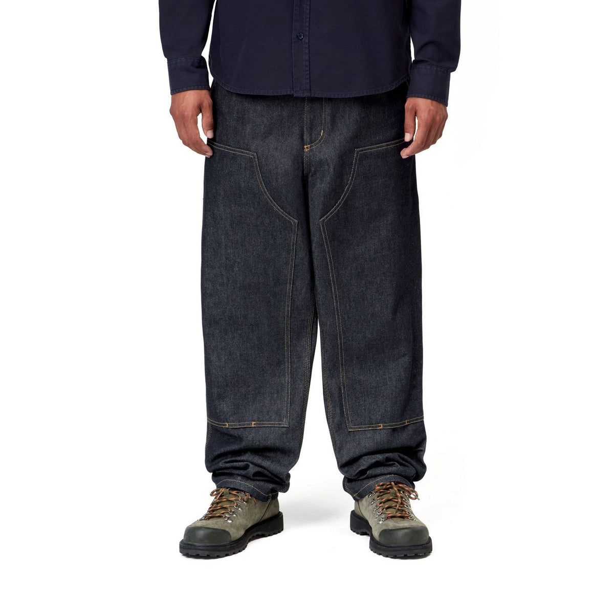 Carhartt WIP Double Knee Pant Blue, Rigid