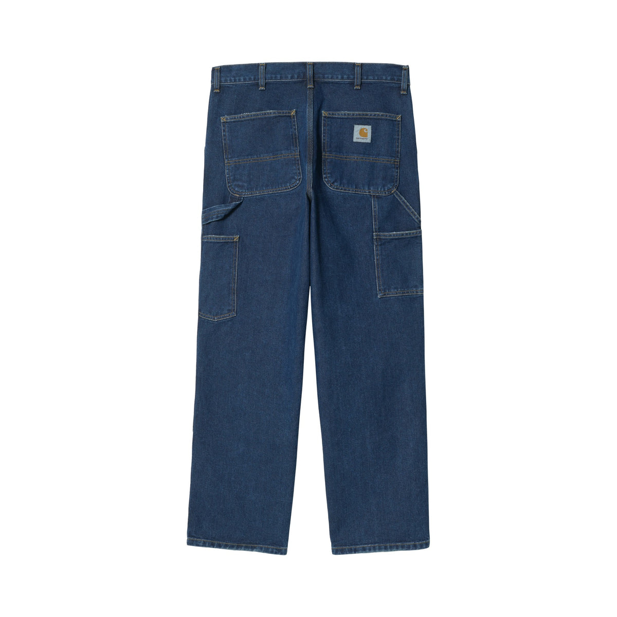 Carhartt WIP Double Knee Pant Blue, Stone washed
