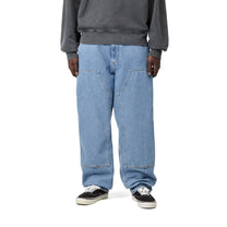 Carhartt WIP Double Knee Pant Blue, Stone bleached
