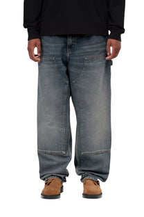 Carhartt WIP Double Knee Pant Blue, Worn used wash